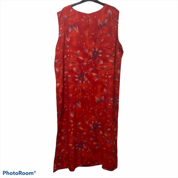 Adrian Karen Sleeveless Red Dress 3XL - Picture 2 of 5